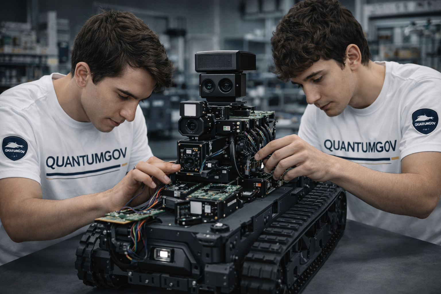 QuantumGov team at operations workstations